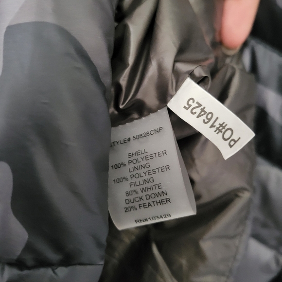 MyAnorak Black Camo Pattern Crop Sleeve Puffer Jacket - Picture 13 of 14